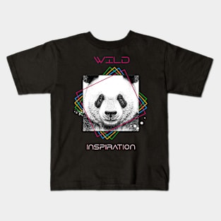 Panda Bear Wild Nature Animal Illustration Art Drawing Kids T-Shirt